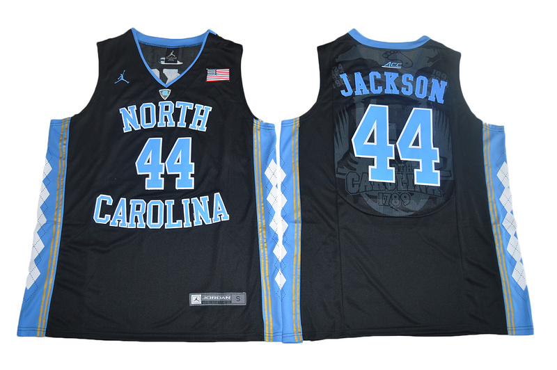 2017 North Carolina Tar Heels Justin Jackson #44 College Basketball Jersey - Black->->NCAA Jersey